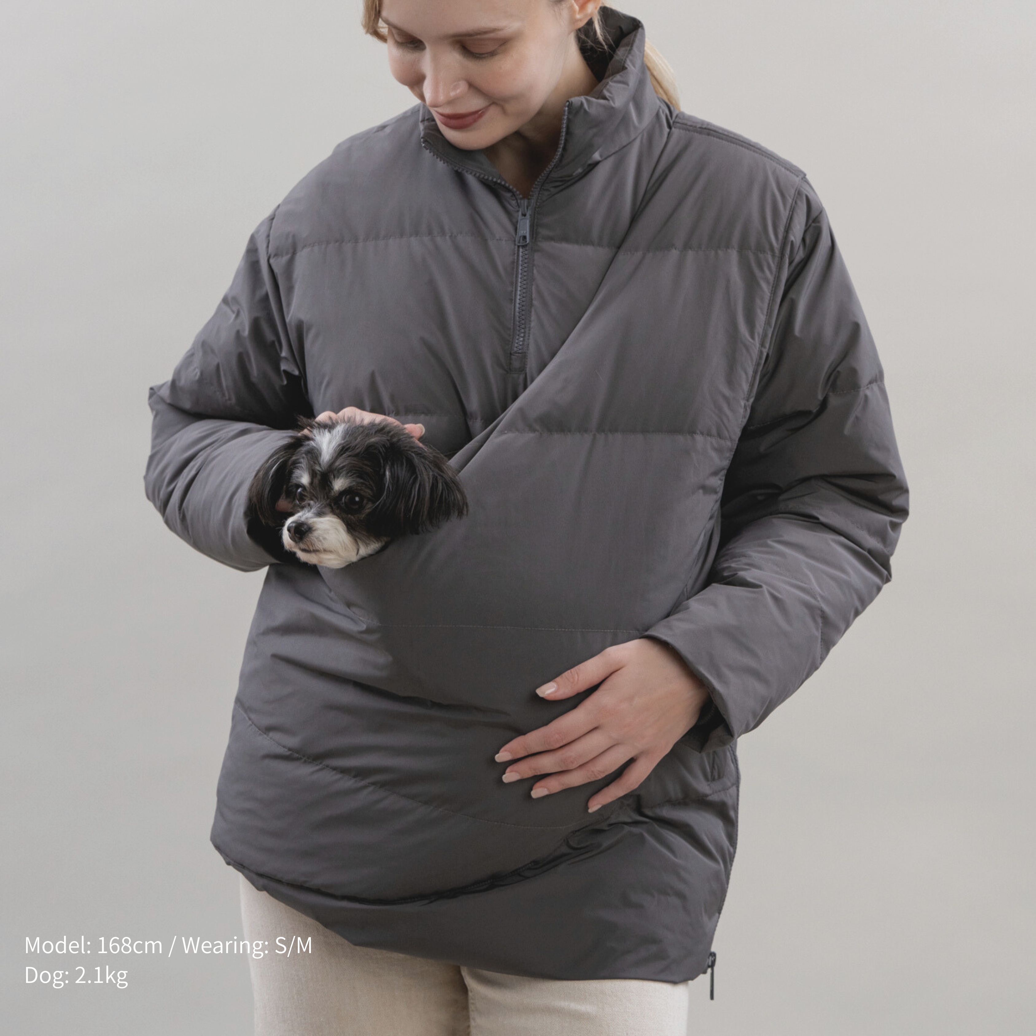 small stuff 小型犬用 黒 ダウンジャケット カンガルーポケット ダウンジャケット 犬用 小型犬 | SOY TEN APPAREL