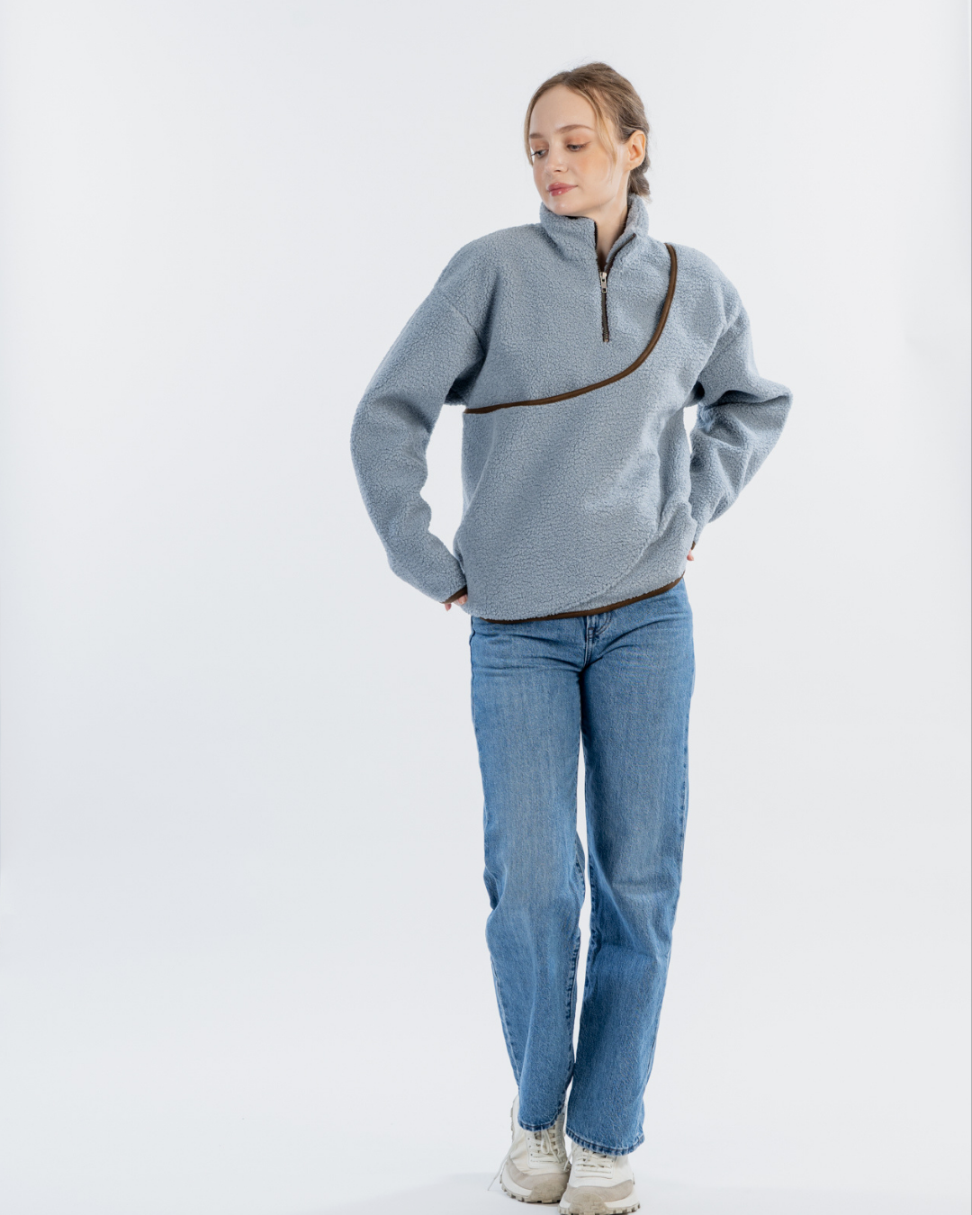 FLUFFY HALF ZIP