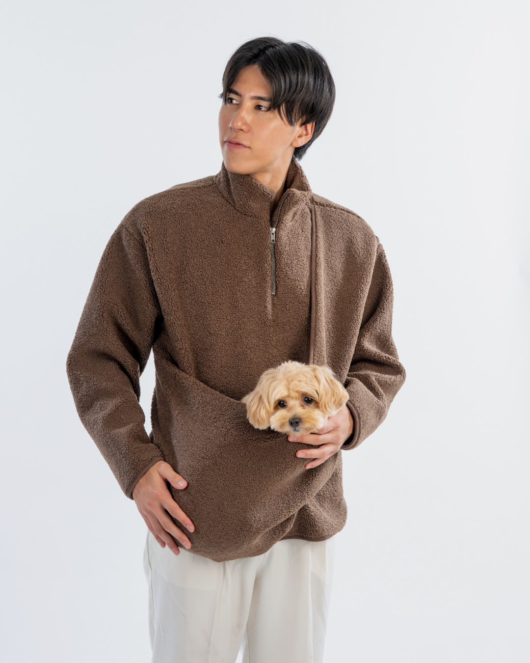 FLUFFY HALF ZIP