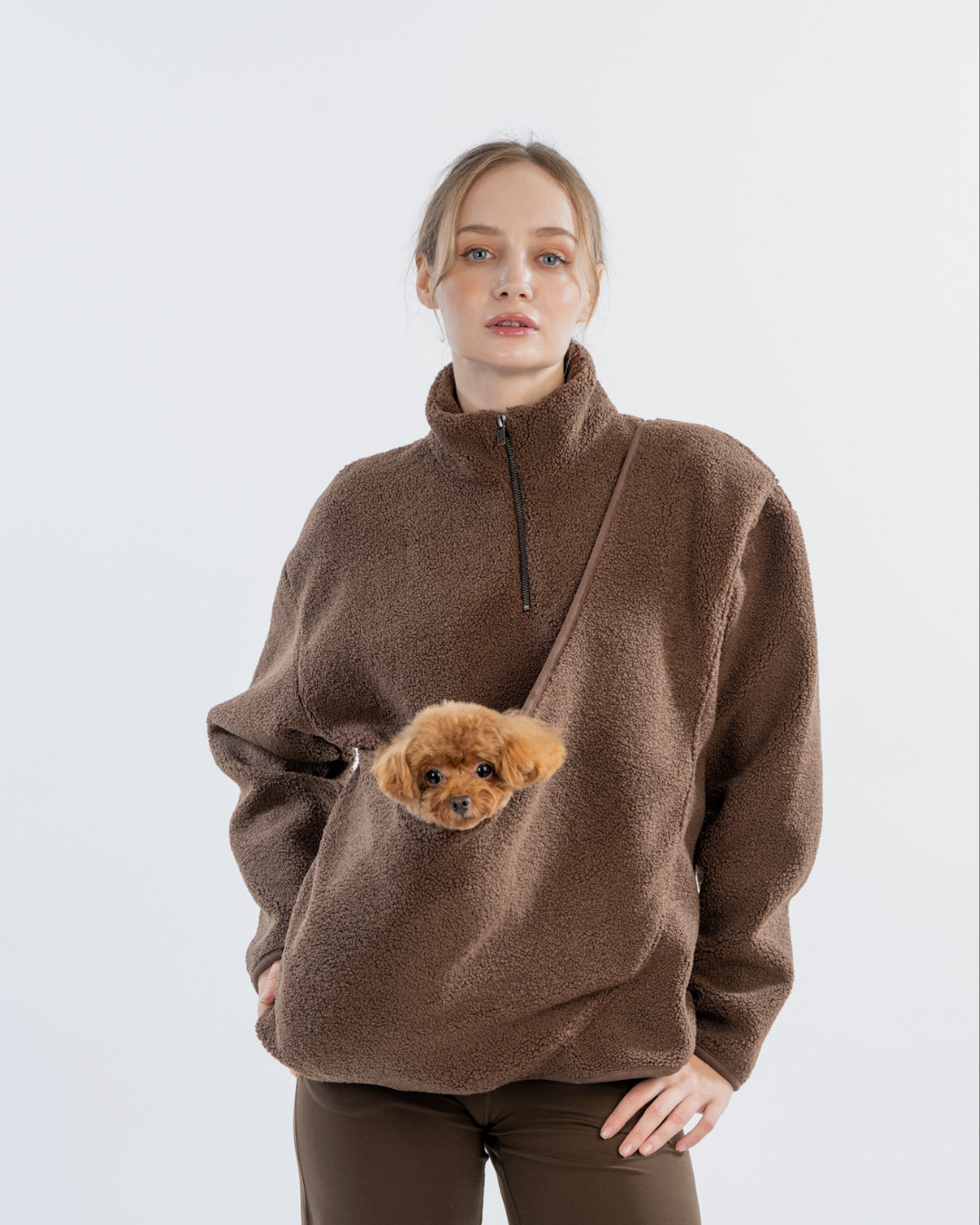 FLUFFY HALF ZIP